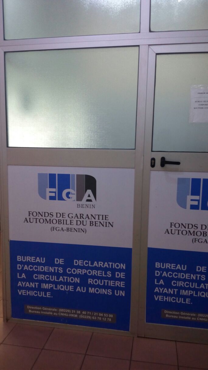 Bureau de déclaration d'accidents du CNHU-HKM